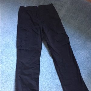 Boys pull on cargo pants, size 18, black